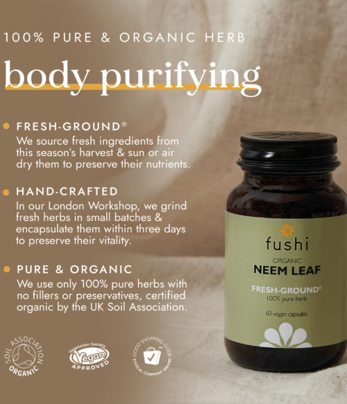 Organic Neem Leaf 60 vegan capsules - Image 3