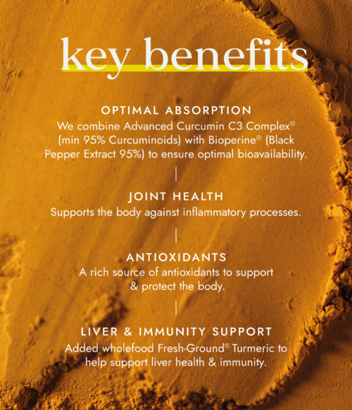 Turmeric C3 & Bioperine Extract 60 vegan capsules - Image 3