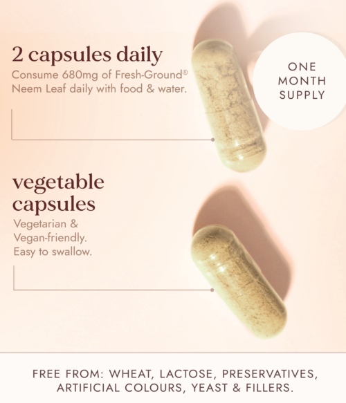 Organic Neem Leaf 60 vegan capsules - Image 5