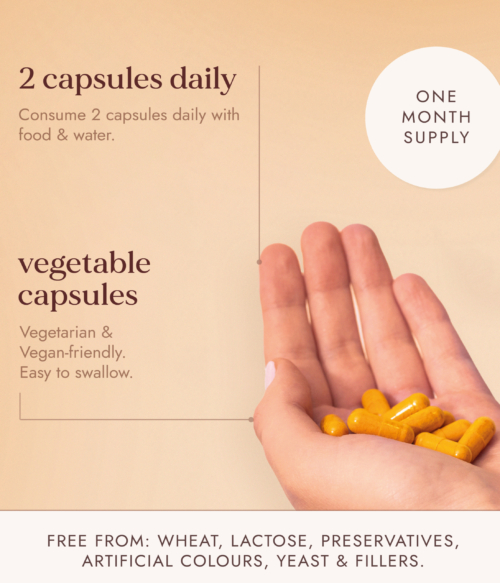 Turmeric C3 & Bioperine Extract 60 vegan capsules - Image 4